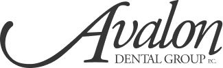 Avalon Dental Group logo in elegant script lettering with professional branding.