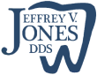 Jeffrey V Jones DDS dental logo with tooth silhouette design