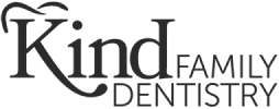 Kind Family Dentistry logo with stylized K and text on white background
